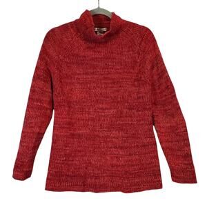 Marconi Lambswool Thick Knit Berry Sweater Lg High Neck Cozy Cabin Winter Warm